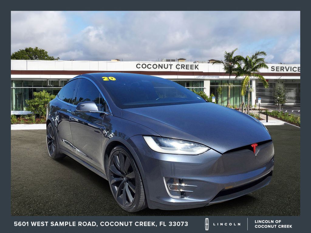 Gray 2020 Tesla Model X Long Range AWD SUV / Crossover All-Wheel Drive 1-Speed Automatic