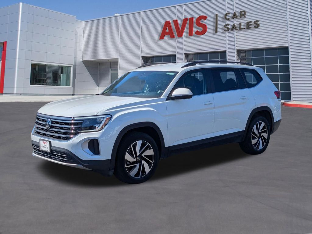 Pure White 2025 Volkswagen Atlas SE FWD with Technology SUV / Crossover Front-Wheel Drive 8-Speed Automatic