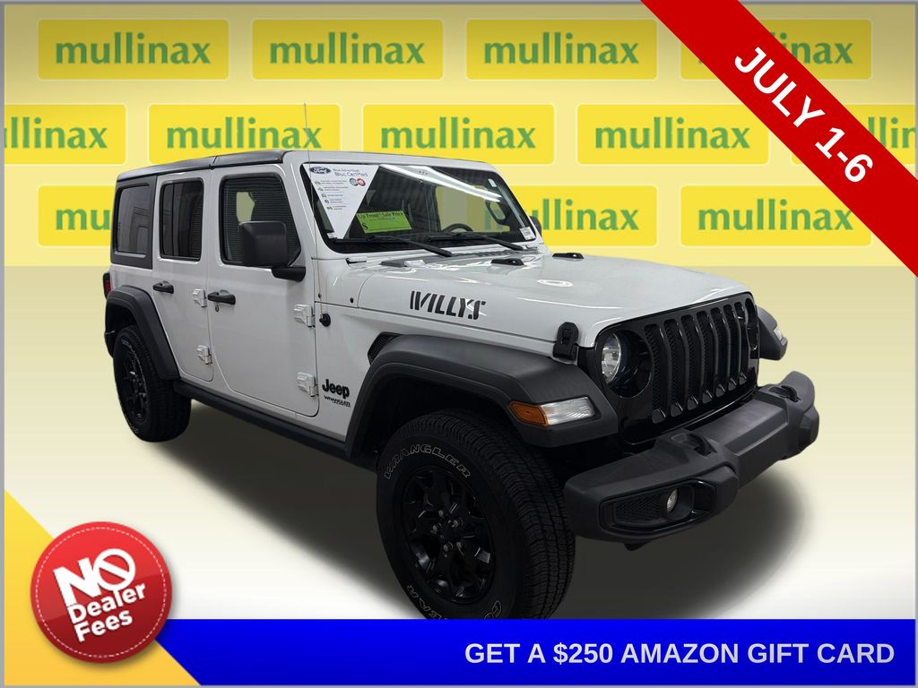 Bright White Clearcoat 2021 Jeep Wrangler SUV / Crossover Four-Wheel Drive 8-Speed Automatic