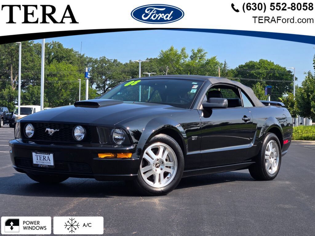 Black 2008 Ford Mustang Convertible Rear-Wheel Drive 5-Speed Automatic