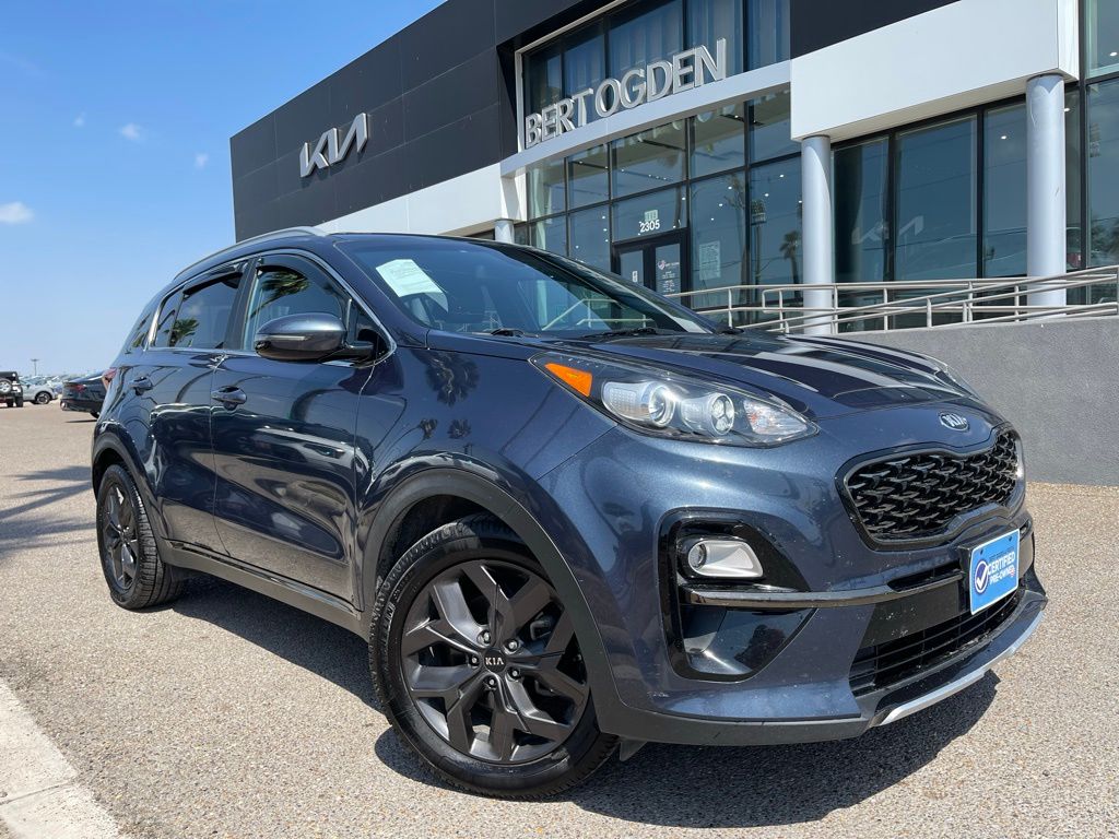 Pacific Blue 2021 Kia Sportage S FWD SUV / Crossover Front-Wheel Drive 6-Speed Automatic Overdrive