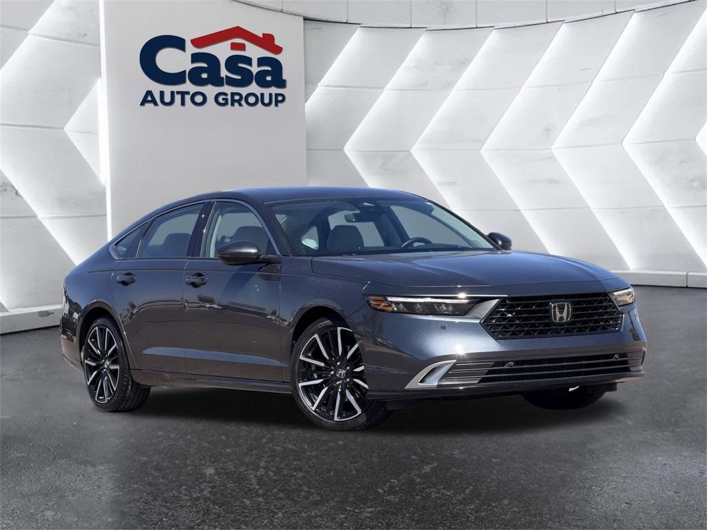 Urban Gray Pearl 2025 Honda Accord Hybrid Touring FWD Sedan Front-Wheel Drive Continuously Variable Transmission