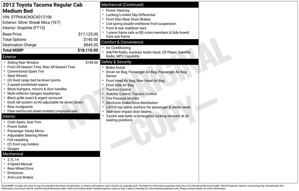 Used 2012 Silver Toyota Base image 10