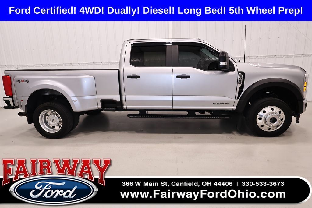 Iconic Silver Metallic 2023 Ford F-450 Super Duty Pickup Truck Four-Wheel Drive Automatic