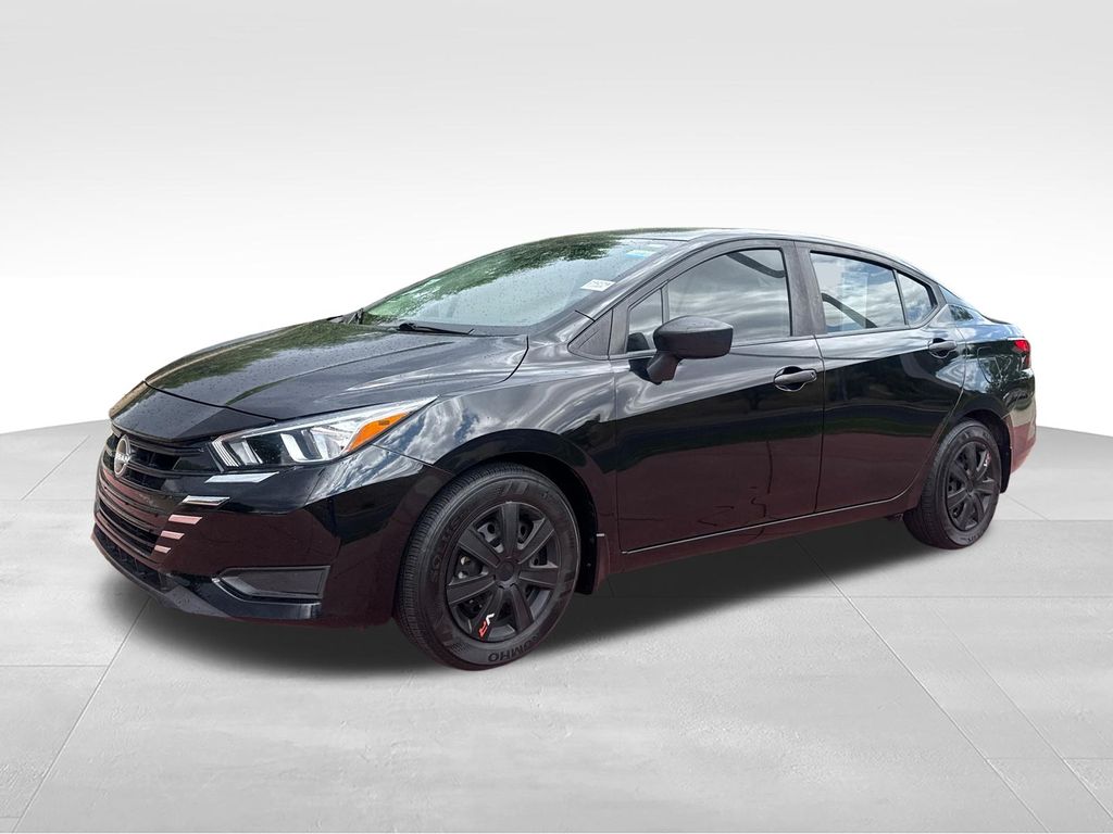 Super Black Metallic 2024 Nissan Versa Sedan Front-Wheel Drive Continuously Variable Transmission