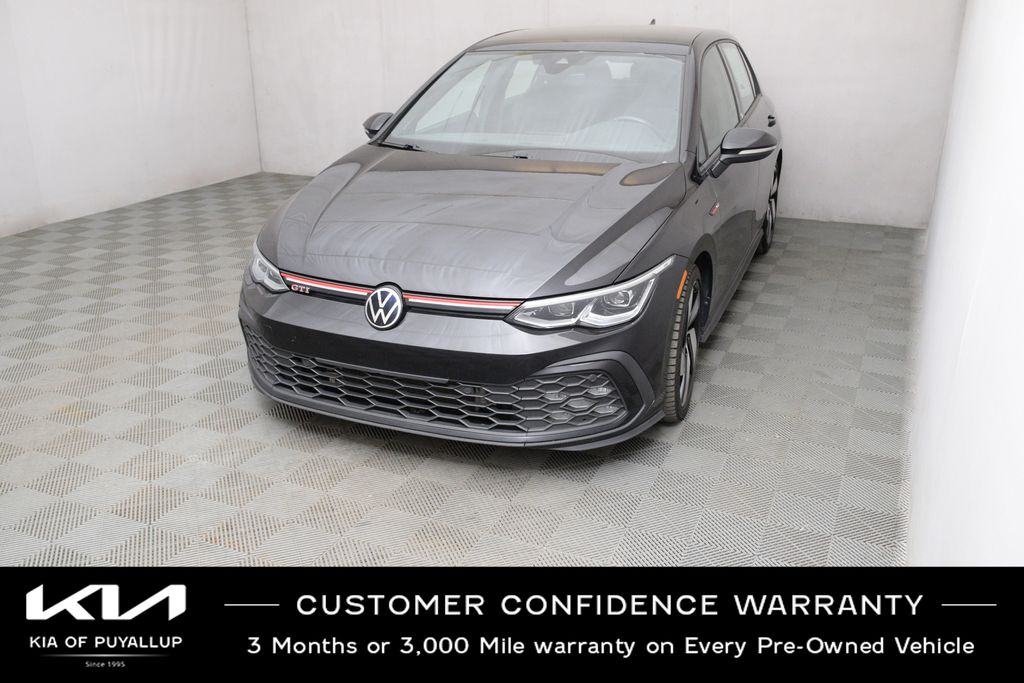 Deep Black Pearl 2022 Volkswagen Golf GTI Hatchback Front-Wheel Drive 7-Speed Dual Clutch
