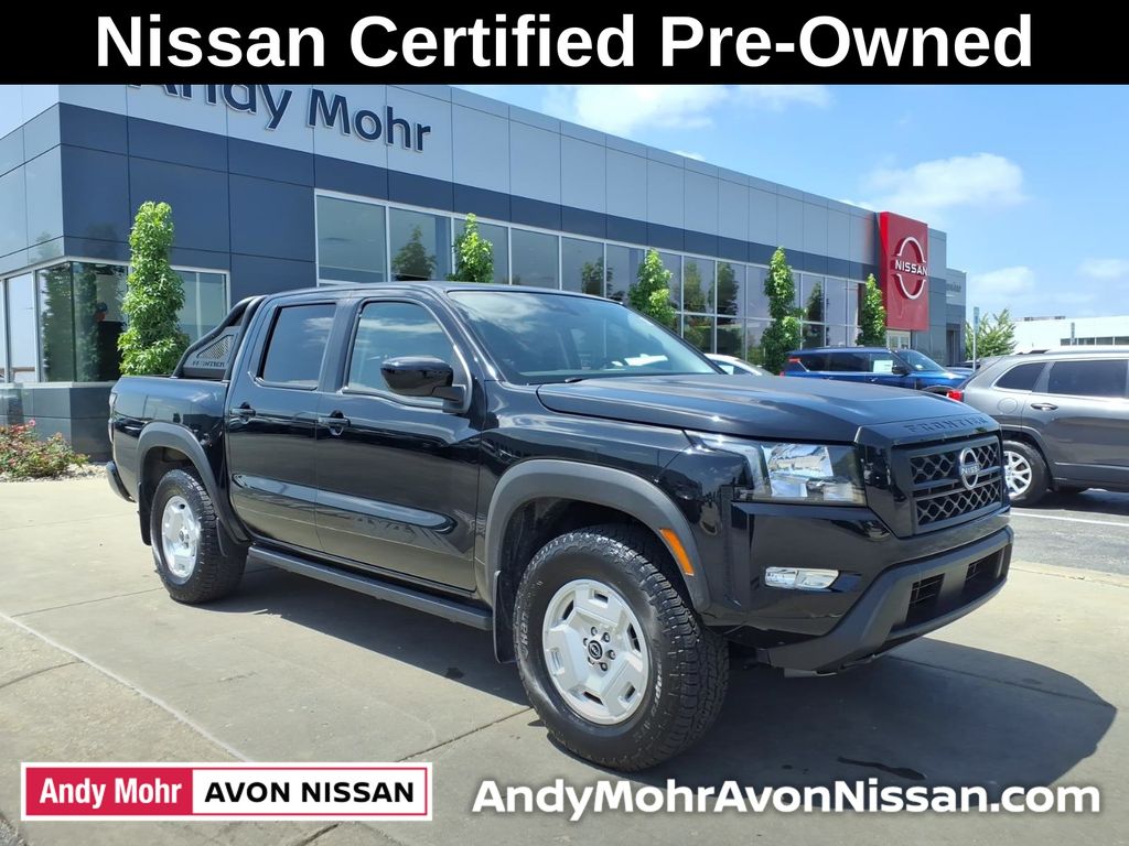 Super Black 2024 Nissan Frontier Pickup Truck Four-Wheel Drive 9-Speed Automatic Overdrive