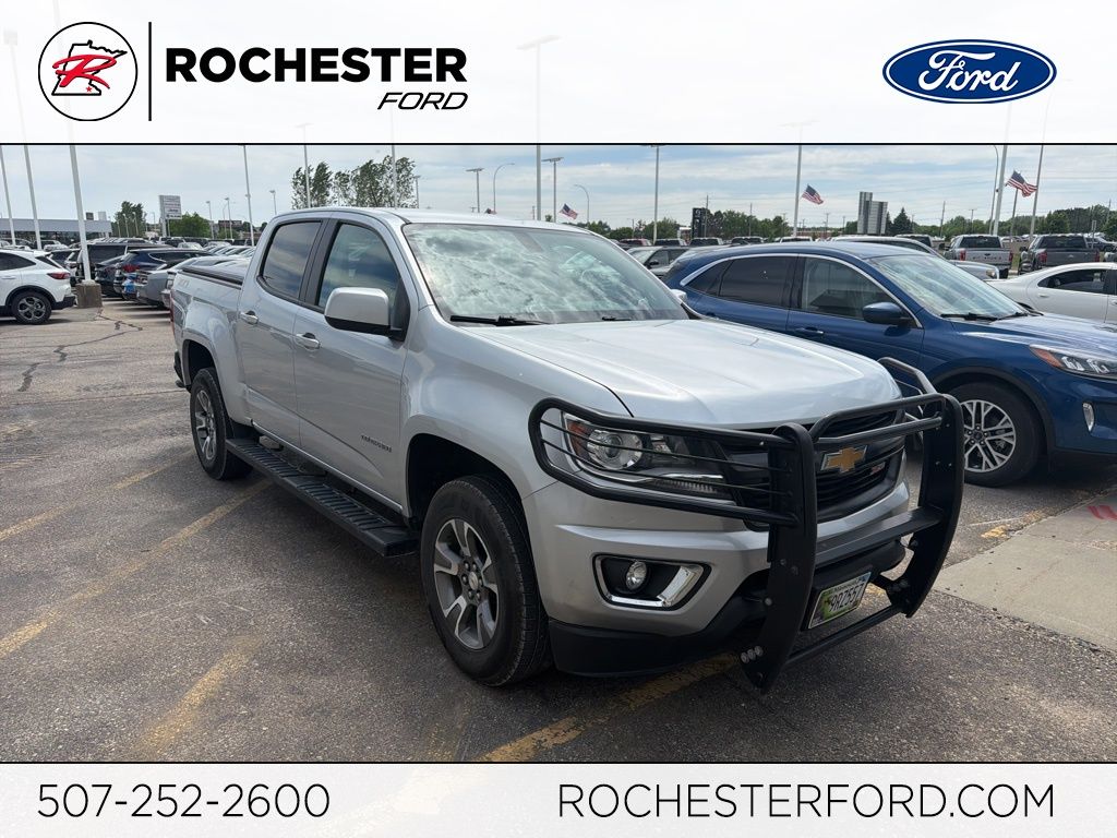 Silver Ice Metallic 2018 Chevrolet Colorado Z71 Crew Cab 4WD Pickup Truck Four-Wheel Drive 8-Speed Automatic