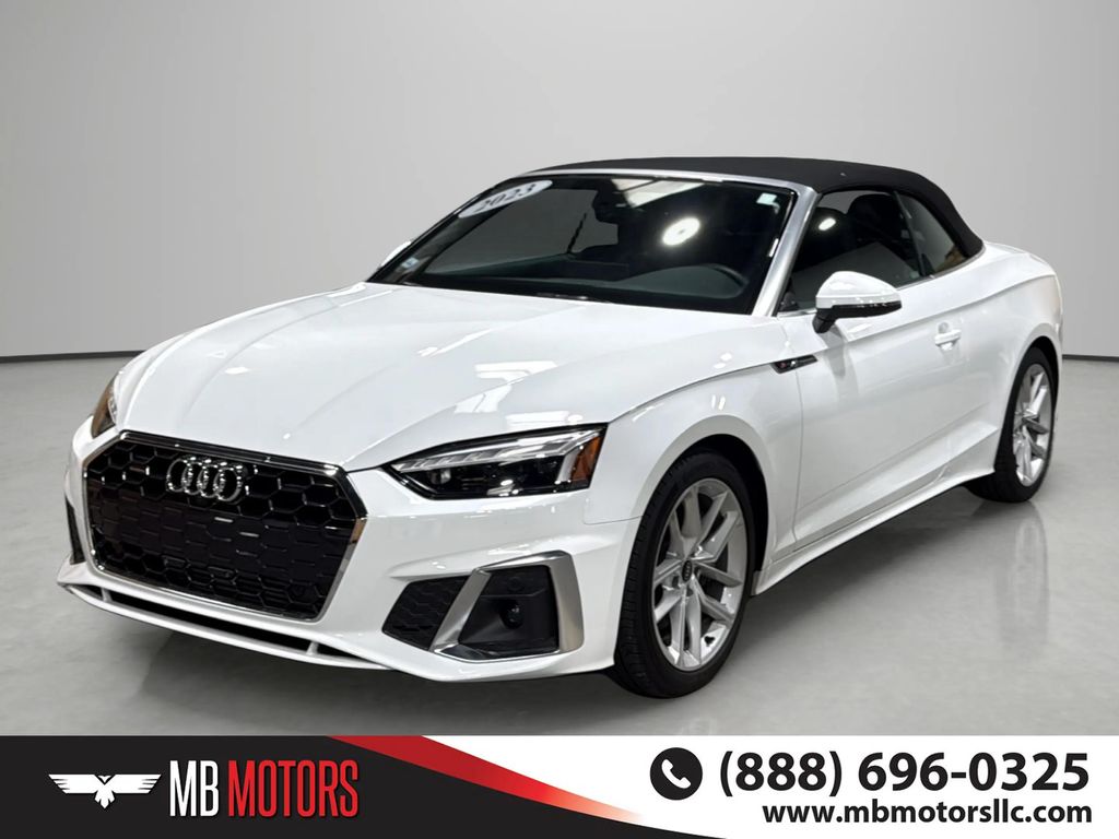 White 2023 Audi A5 Convertible All-Wheel Drive 7-Speed Automatic