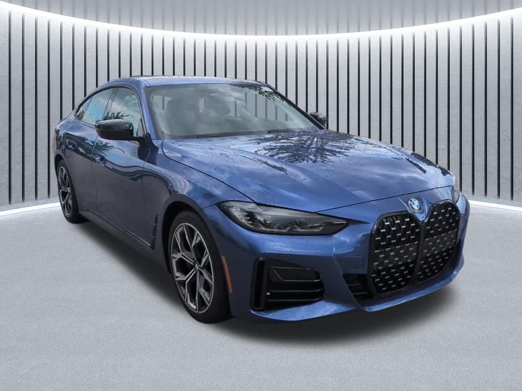 Portimao Blue Metallic 2023 BMW 4 Series Sedan All-Wheel Drive 8-Speed Automatic