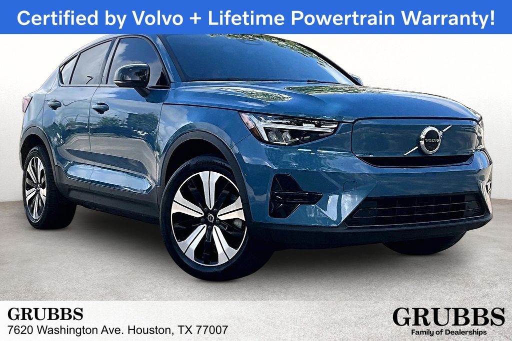 Fjord Blue Metallic 2023 Volvo C40 Recharge Twin Core eAWD SUV / Crossover All-Wheel Drive 1-Speed Automatic