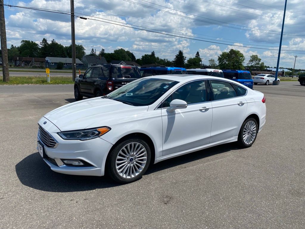 Oxford White 2018 Ford Fusion Sedan All-Wheel Drive 6-Speed Automatic