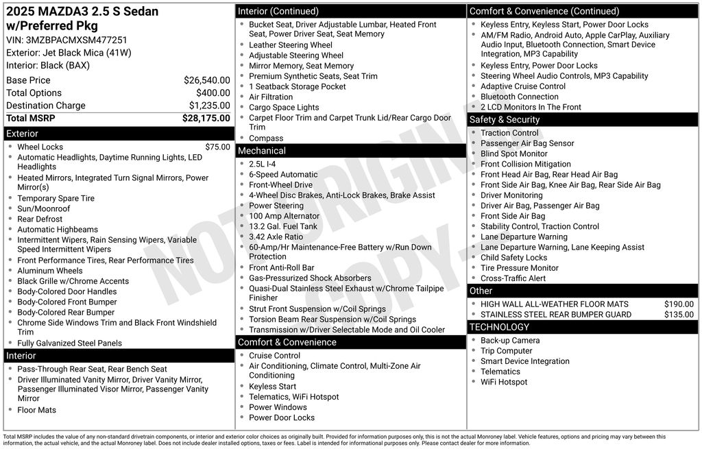 2025 Mazda MAZDA3 2.5 S Preferred