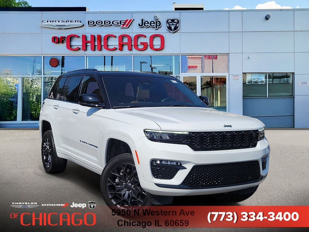 Bright White Clearcoat 2023 Jeep Grand Cherokee 4xe SUV / Crossover Four-Wheel Drive 8-Speed Automatic