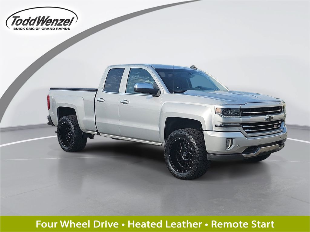 Silver Ice Metallic 2018 Chevrolet Silverado 1500 Pickup Truck Four-Wheel Drive 6-Speed Automatic Overdrive
