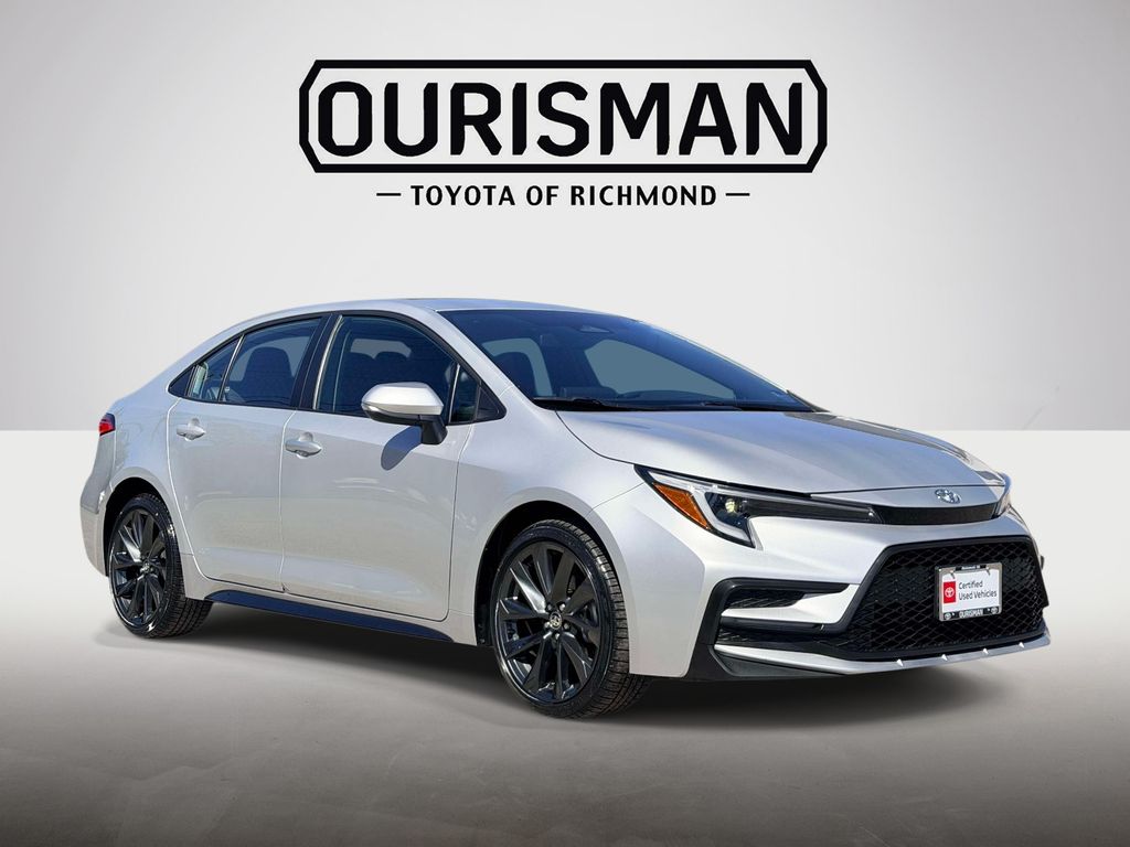 Classic Silver Metallic 2025 Toyota Corolla SE FWD Sedan Front-Wheel Drive Continuously Variable Transmission