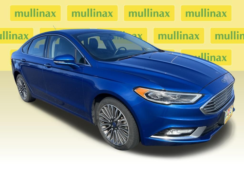 Lightning Blue 2017 Ford Fusion SE AWD Sedan All-Wheel Drive 6-Speed Automatic