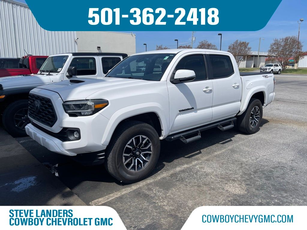 Super White 2020 Toyota Tacoma TRD Sport Double Cab RWD Pickup Truck 4X2 6-Speed Automatic