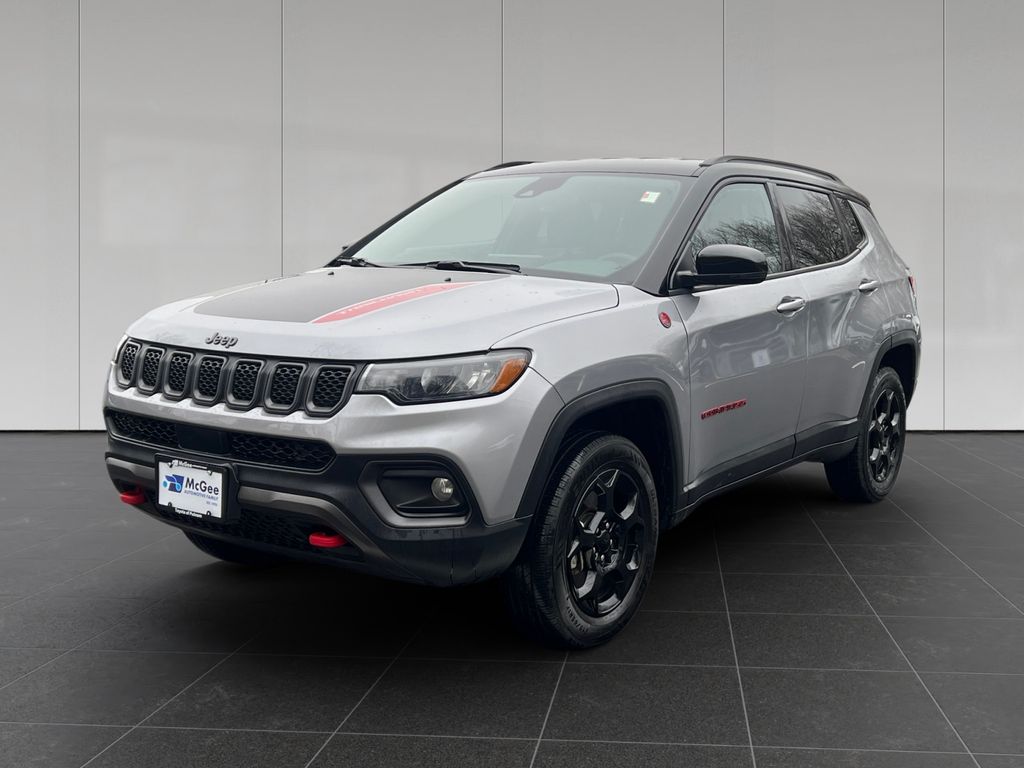 Silver 2024 Jeep Compass Trailhawk 4WD SUV / Crossover Four-Wheel Drive 8-Speed Automatic