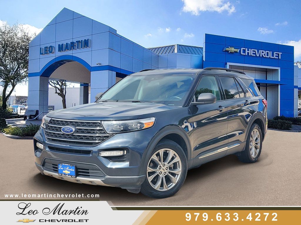 Stone Blue Metallic 2022 Ford Explorer XLT RWD SUV / Crossover Rear-Wheel Drive Automatic
