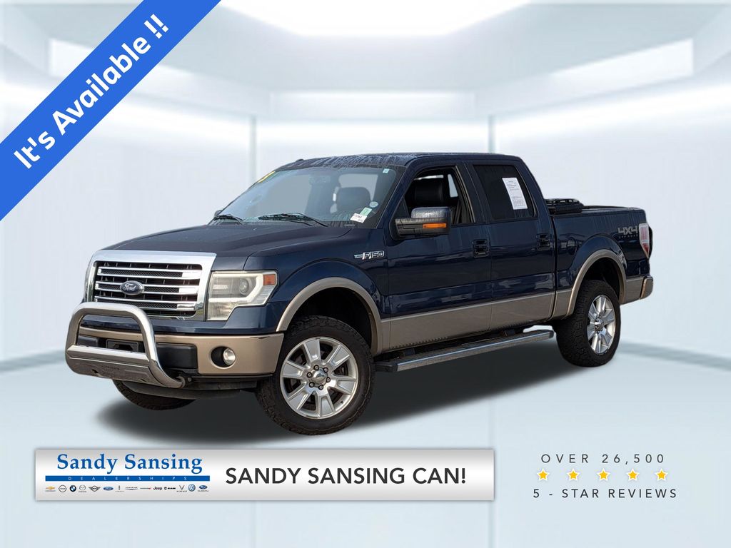 Blue Flame Metallic 2013 Ford F-150 Lariat SuperCrew 4WD Pickup Truck Four-Wheel Drive 6-Speed Automatic