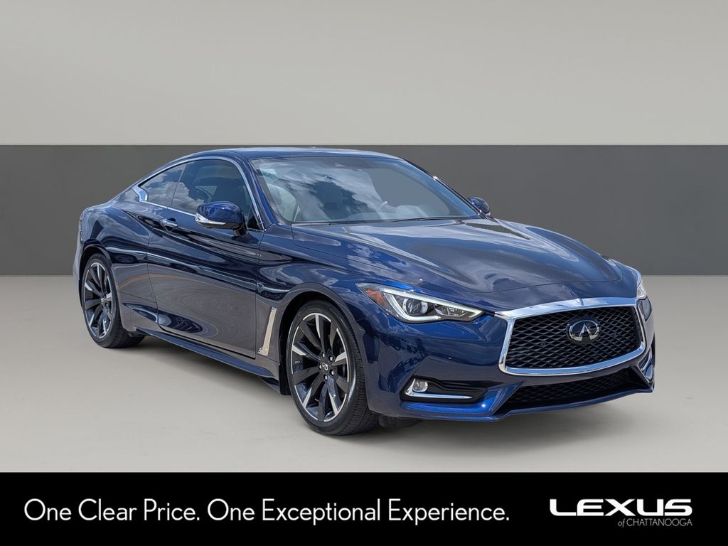 Grand Blue 2022 INFINITI Q60 Coupe Rear-Wheel Drive 7-Speed Automatic