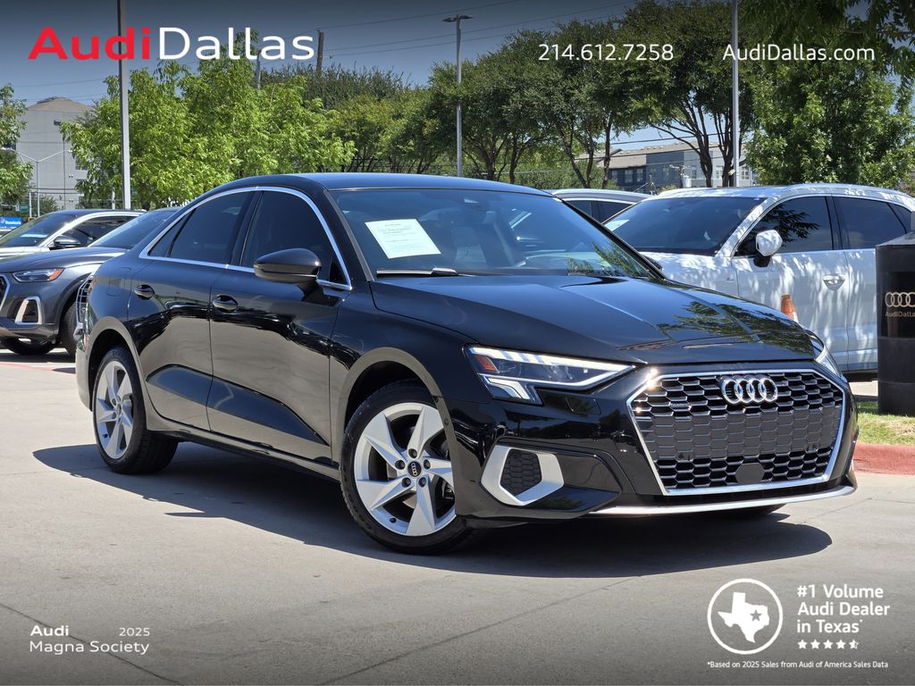 Mythos Black Metallic 2023 Audi A3 Sedan All-Wheel Drive 7-Speed Automatic