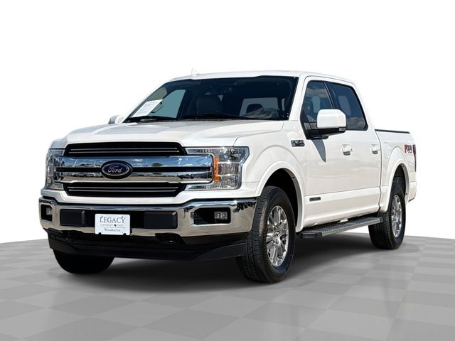 White Platinum 2018 Ford F-150 Lariat SuperCrew 4WD Pickup Truck Four-Wheel Drive Automatic