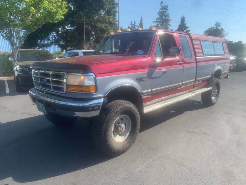 Red (Maroon) 1994 Ford F-250 Pickup Truck Four-Wheel Drive 4-Speed Automatic
