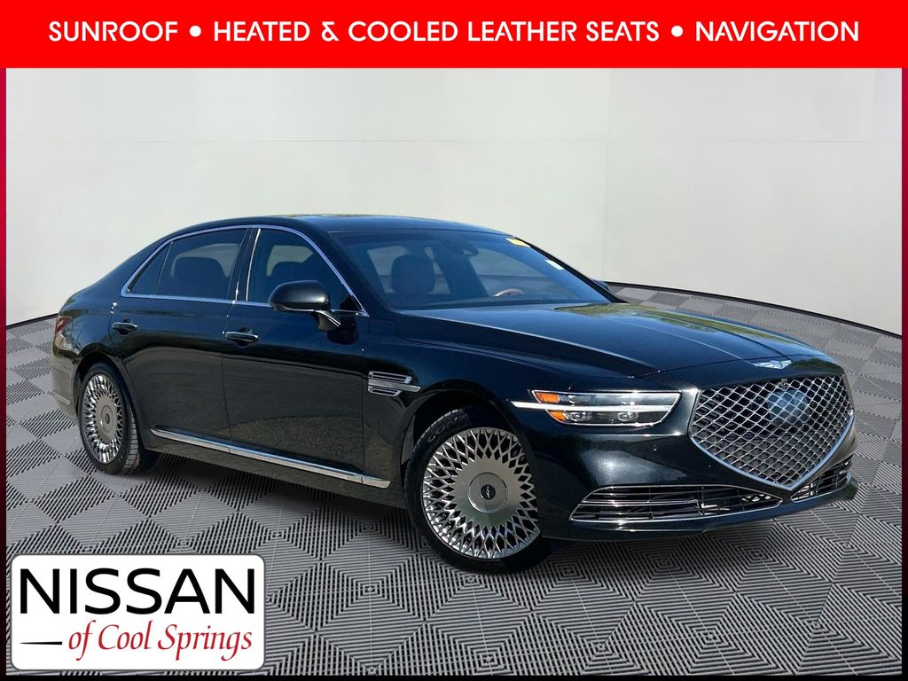 Black 2022 Genesis G90 Sedan Rear-Wheel Drive 8-Speed Automatic