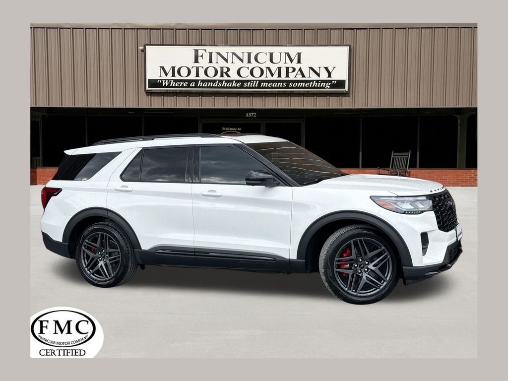 Star White Metallic Tri-Coat 2025 Ford Explorer ST AWD SUV / Crossover All-Wheel Drive Automatic