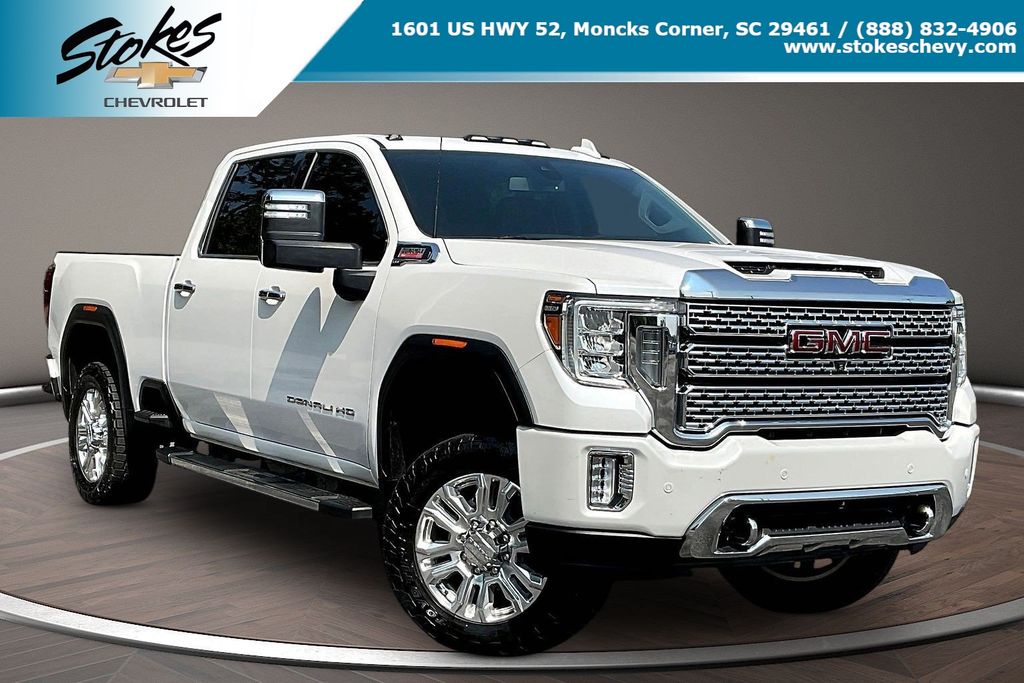 White Frost Tricoat 2021 GMC Sierra 2500HD Pickup Truck Four-Wheel Drive Automatic