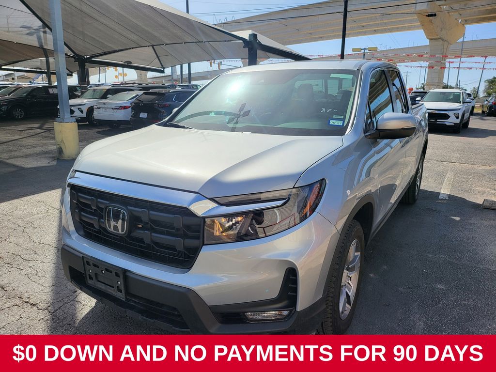 Silver 2025 Honda Ridgeline Pickup Truck All-Wheel Drive 9-Speed Automatic