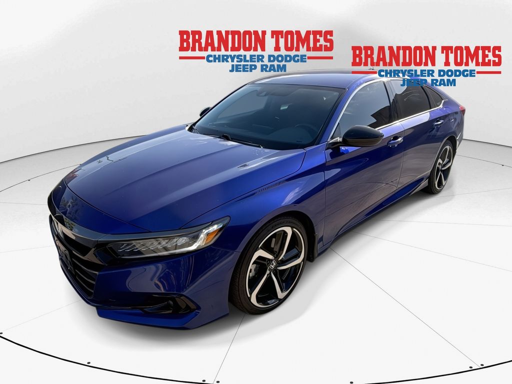 Blue 2022 Honda Accord Sedan Front-Wheel Drive Continuously Variable Transmission
