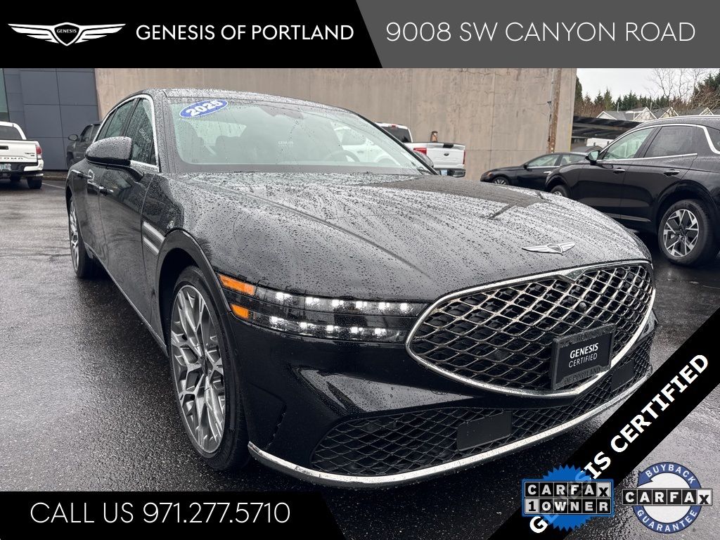 Vik Black 2025 Genesis G90 3.5T e-Supercharger AWD Sedan All-Wheel Drive 8-Speed Automatic