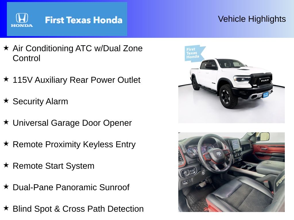 Used Car 2019 Ram 1500  Rebel For Sale Under $35,000 In Austin, Texas