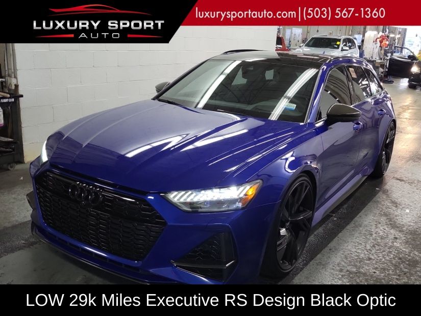 Ultra Blue Metallic 2022 Audi RS 6 Avant Wagon All-Wheel Drive 8-Speed Automatic