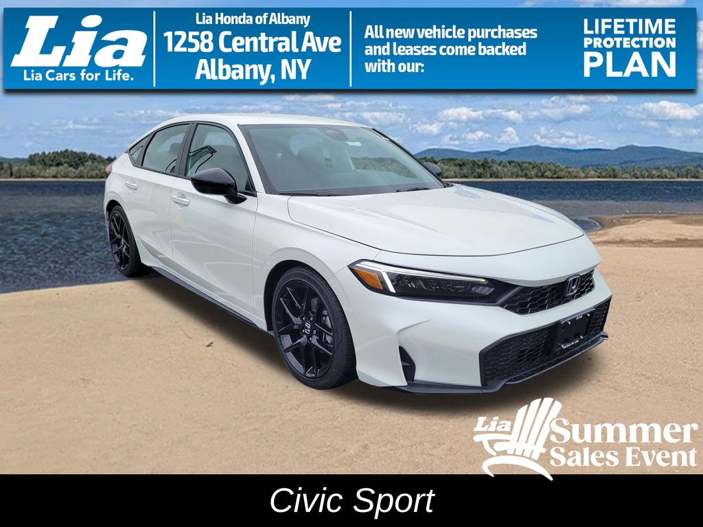 Platinum White Pearl 2026 Honda Civic Hatchback Hatchback Front-Wheel Drive Continuously Variable Transmission