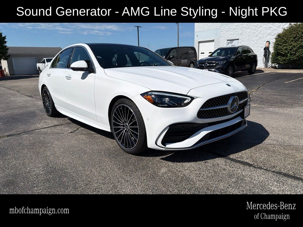 Polar White 2026 Mercedes-Benz C-Class Sedan All-Wheel Drive 9-Speed Automatic