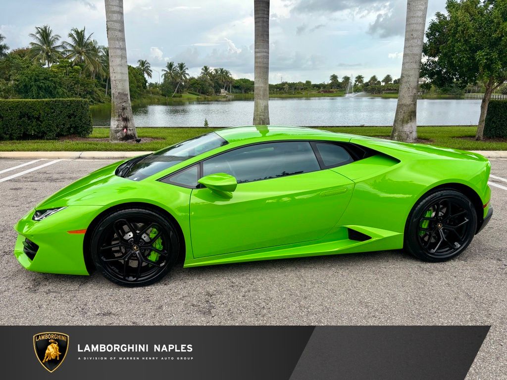 Green (Verde Mantis) 2019 Lamborghini Huracan Coupe Rear-Wheel Drive 7-Speed Dual Clutch