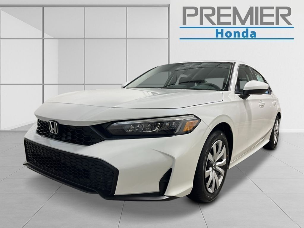 Platinum White Pearl 2026 Honda Civic Sedan Front-Wheel Drive Continuously Variable Transmission