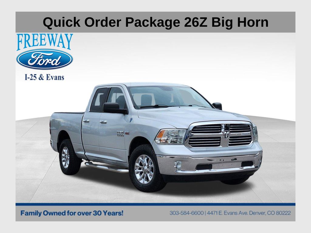Bright Silver Metallic Clearcoat 2013 RAM 1500 Big Horn Quad Cab 4WD Pickup Truck Four-Wheel Drive 6-Speed Automatic