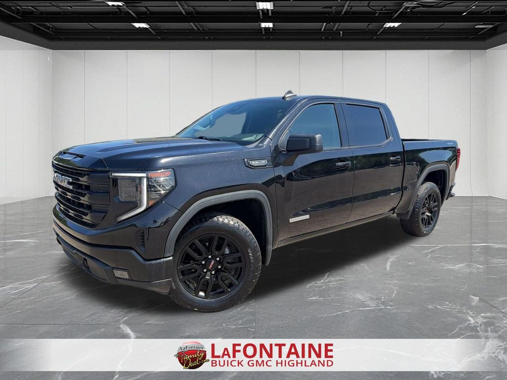 Onyx Black 2023 GMC Sierra 1500 Elevation Crew Cab 4WD Pickup Truck Four-Wheel Drive Automatic