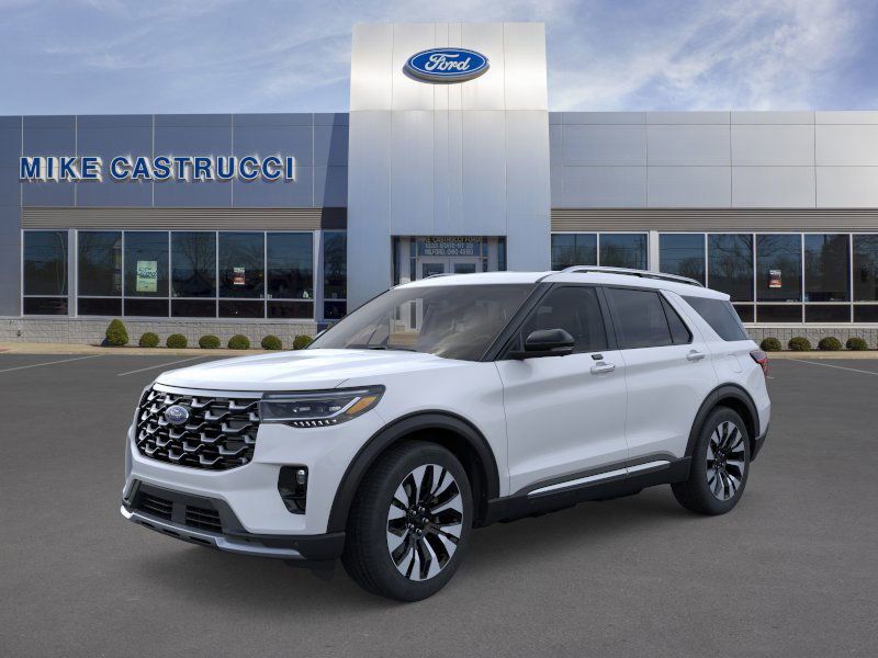 Space White Metallic 2026 Ford Explorer Platinum AWD SUV / Crossover All-Wheel Drive Automatic