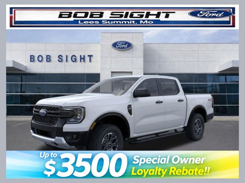 Oxford White 2025 Ford Ranger XLT SuperCrew 4WD Pickup Truck Four-Wheel Drive Automatic