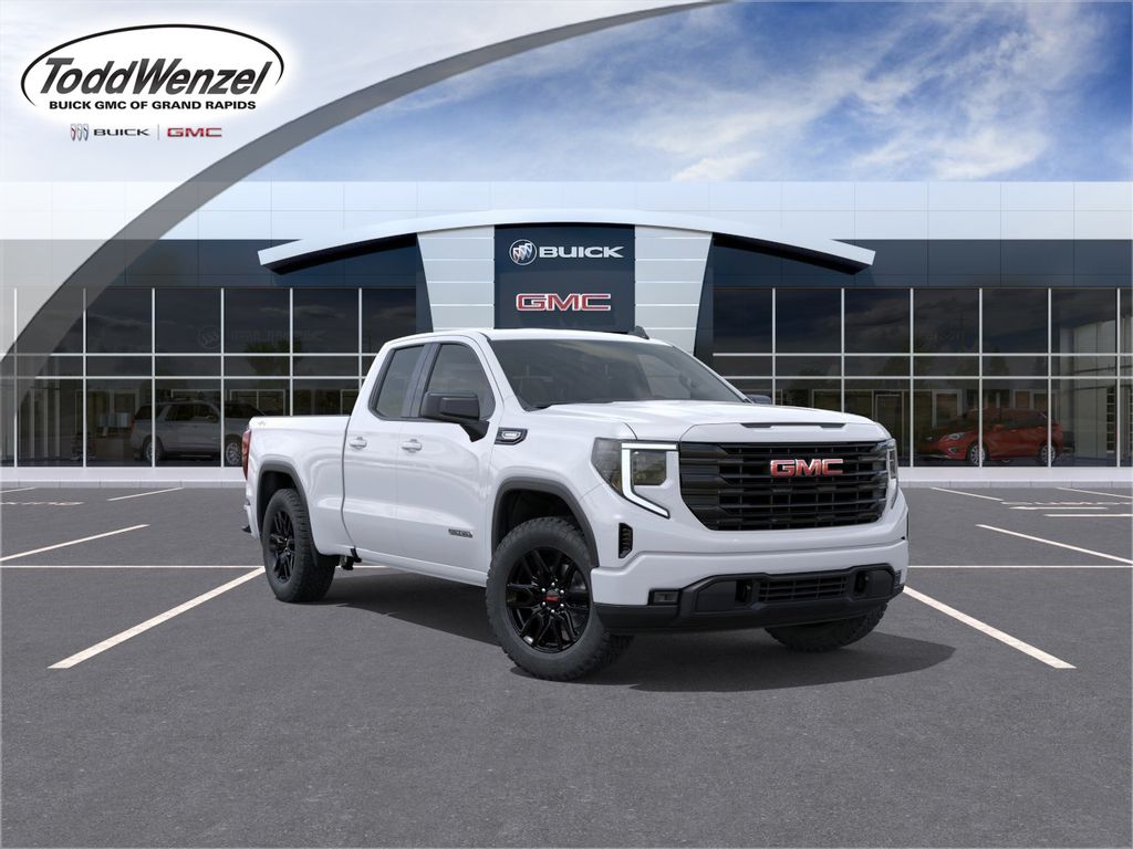 Summit White 2026 GMC Sierra 1500 Elevation Standard Double Cab 4WD Pickup Truck Four-Wheel Drive 8-Speed Automatic