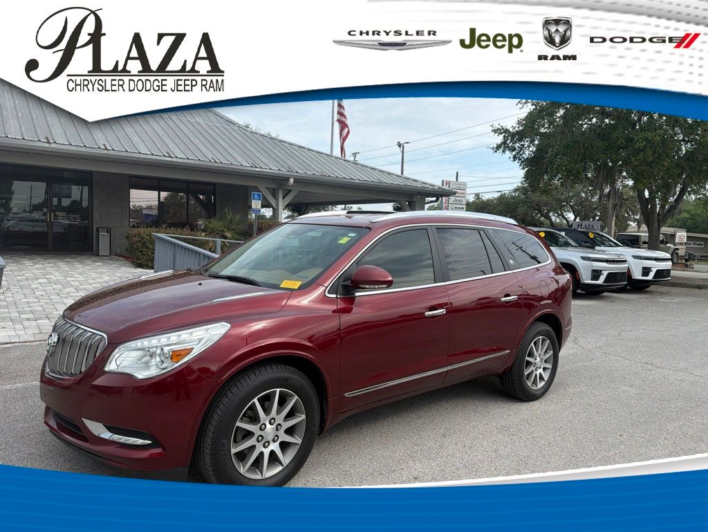 Crimson Red 2017 Buick Enclave Leather FWD SUV / Crossover Front-Wheel Drive 6-Speed Automatic Overdrive