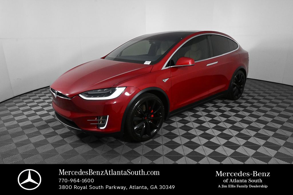 Red 2016 Tesla Model X SUV / Crossover All-Wheel Drive 1-Speed Automatic