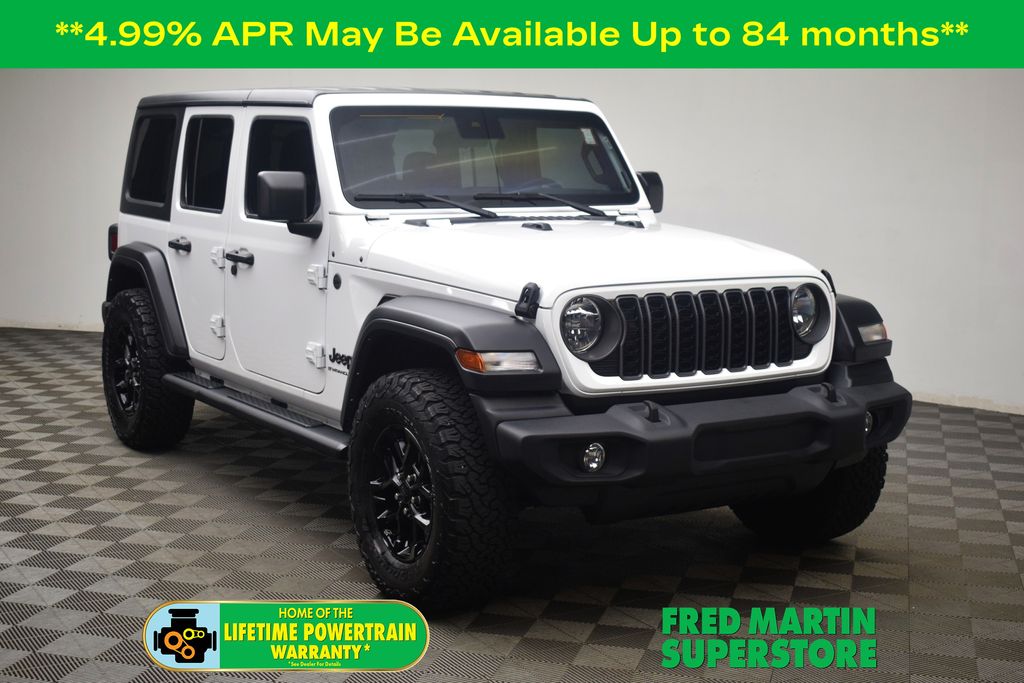 Bright White Clearcoat 2024 Jeep Wrangler SUV / Crossover Four-Wheel Drive 8-Speed Automatic