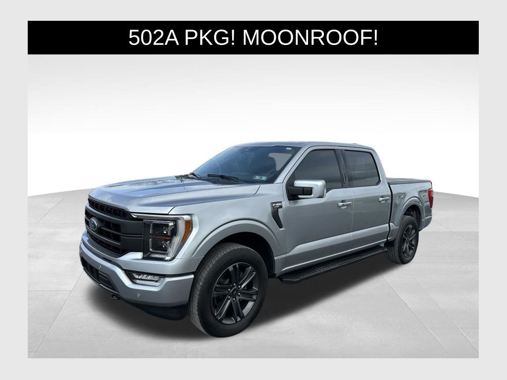 Iconic Silver Metallic 2023 Ford F-150 Lariat SuperCrew 4WD Pickup Truck Four-Wheel Drive Automatic